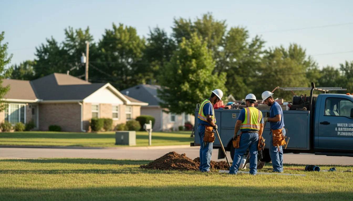 Residential water line and bathroom plumbing service in Pine Haven, WY